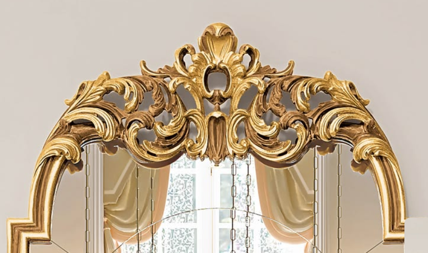 Luxury console mirror with elegant modern frame for stylish home décor