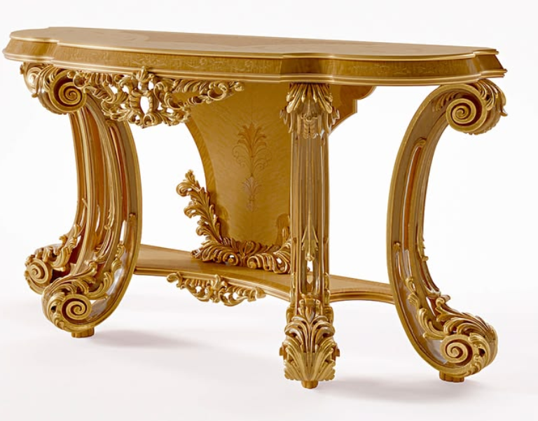 Luxury console mirror with elegant modern frame for stylish home décor