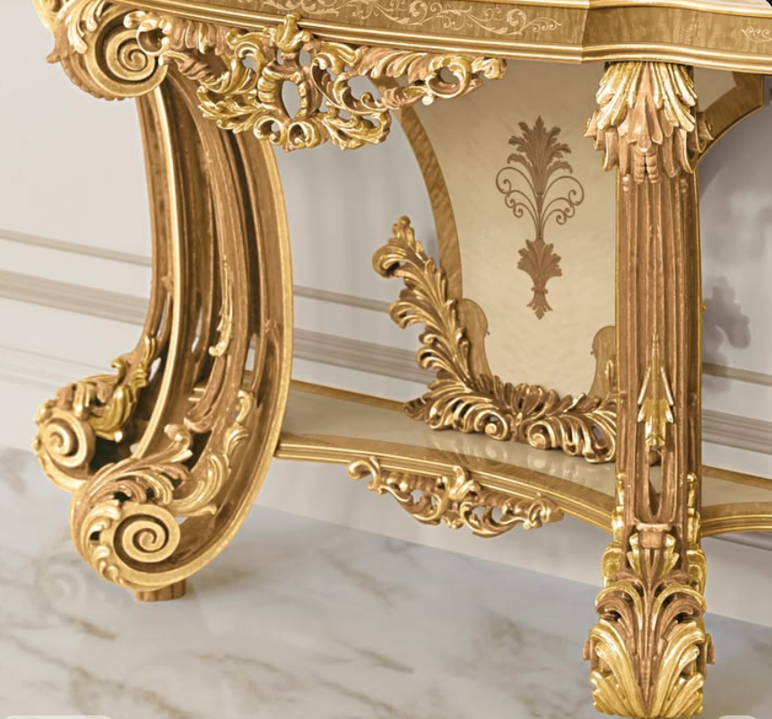 Luxury console mirror with elegant modern frame for stylish home décor