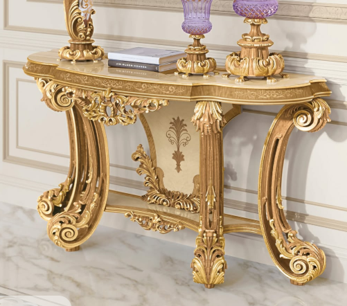 Luxury console mirror with elegant modern frame for stylish home décor