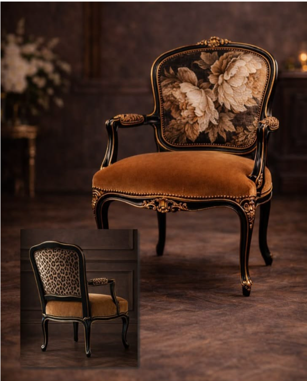 Luxury Grace bedroom chair with elegant upholstered design