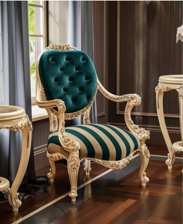 Modern bedroom chair with elegant upholstered design