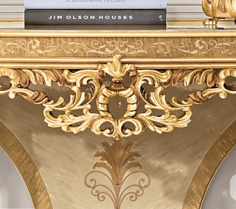Luxury console mirror with elegant modern frame for stylish home décor