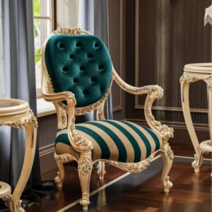 Modern bedroom chair with elegant upholstered design