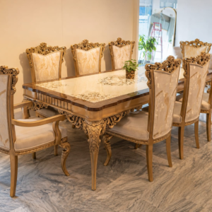 Premium Dining Set with Elegant Table and Matching Chairs