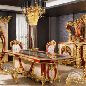 Royal Palace dining set with elegant table and matching chairs